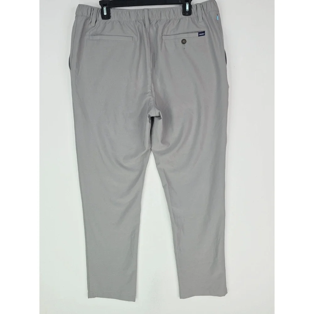 Chubbies Everywear Pants Mens XL Light Gray Elastic Waist Drawstring Golf Chino